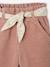 Wide Trousers in Corduroy with Flowers Belt for Babies beige+old rose - vertbaudet enfant 