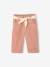 Wide Trousers in Corduroy with Flowers Belt for Babies beige+old rose - vertbaudet enfant 