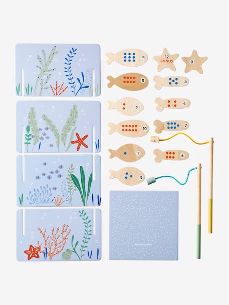 Magnetic Fishing Game in FSC®100% Wood blue - vertbaudet enfant 