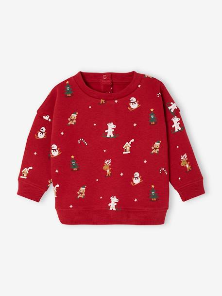 Christmas Gift Box with Sweatshirt + Beanie for Babies red - vertbaudet enfant 