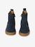 Boots enfant fille cuir zippées camel+marine+or - vertbaudet enfant 