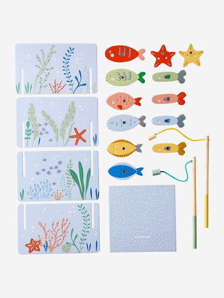 Magnetic Fishing Game in FSC®100% Wood blue - vertbaudet enfant 