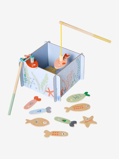 Magnetic Fishing Game in FSC®100% Wood blue - vertbaudet enfant 