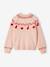 Gilet jacquard Noël fille détails brillants rose poudré - vertbaudet enfant 