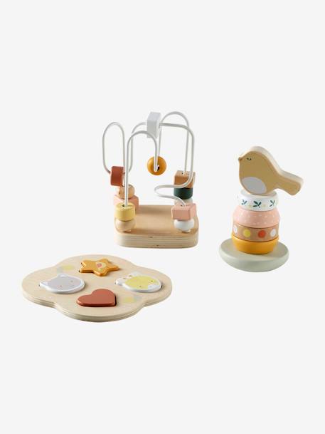 Early Learning Toy Set in FSC® Wood rose - vertbaudet enfant 