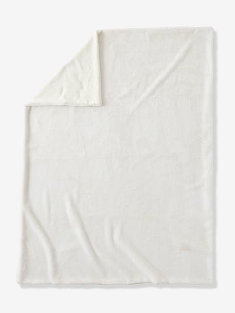Plaid bi-matière beige - vertbaudet enfant 