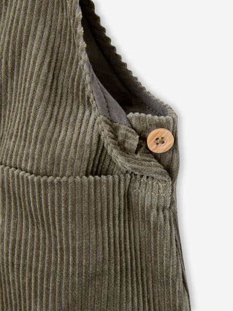 Salopette velours bébé garçon olive+terracotta - vertbaudet enfant 
