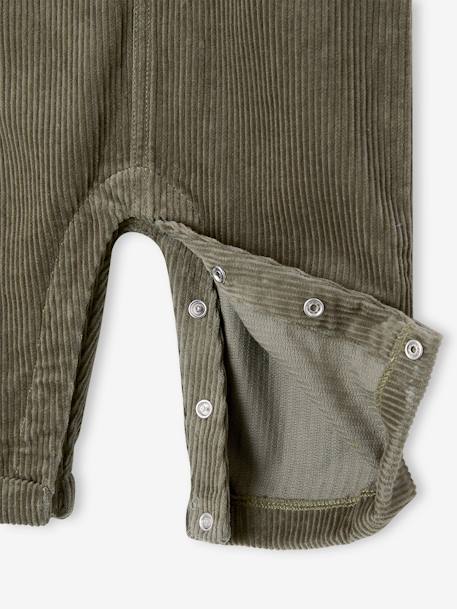 Salopette velours bébé garçon olive+terracotta - vertbaudet enfant 