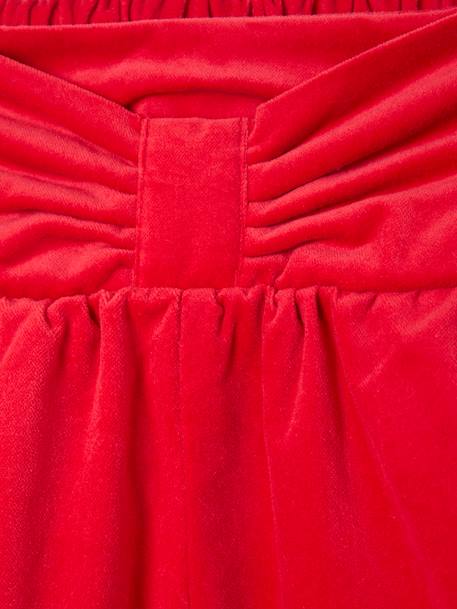 Short fille en velours lisse effet noeud devant rouge - vertbaudet enfant 
