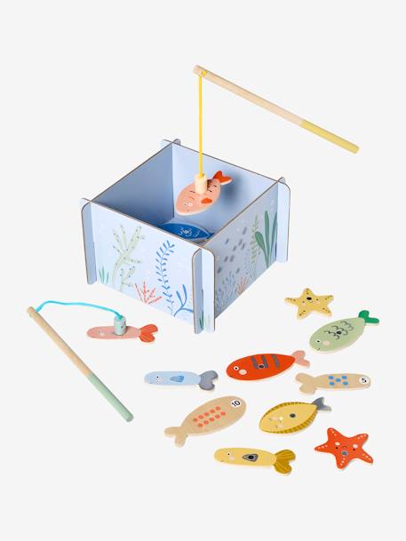 Magnetic Fishing Game in FSC®100% Wood blue - vertbaudet enfant 