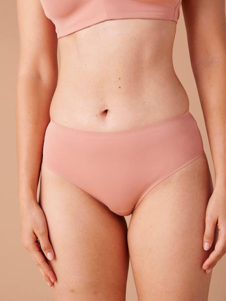 Lot de 3 culottes de grossesse sans coutures en microfibre beige - vertbaudet enfant 