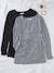 Lot de 2 tee-shirts grossesse et allaitement Fiona écru+noir - vertbaudet enfant 