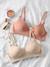Lot de 2 soutiens-gorge grossesse et allaitement en microfibre et dentelle beige+noir - vertbaudet enfant 