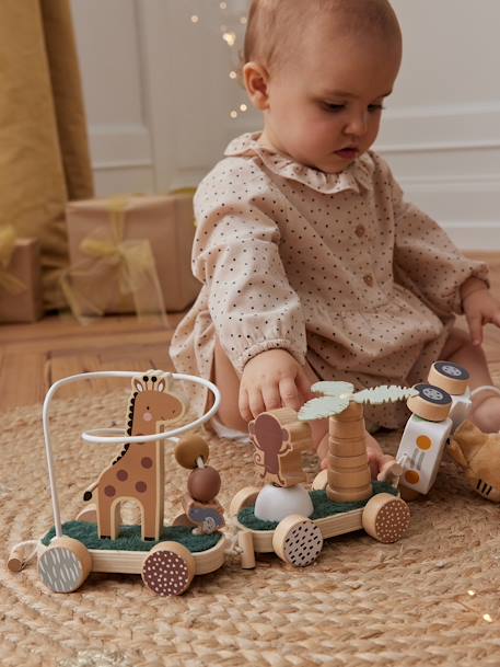 Activity Train in FSC® Wood - Tanzania wood - vertbaudet enfant 
