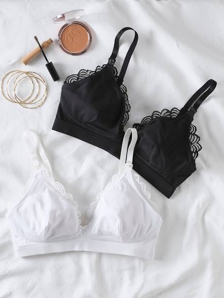 Pack of 2 Lace Bras, Maternity & Nursing Special, ENVIE DE FRAISE white - vertbaudet enfant 