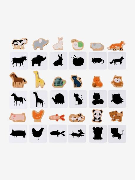 Jeux d'association des animaux en bois FSC® blanc - vertbaudet enfant 