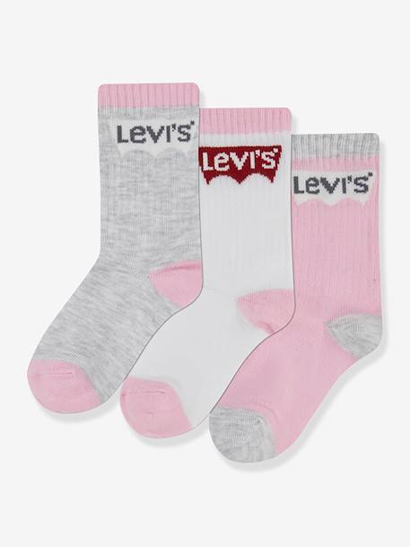 Lot de 3 paires de chaussettes Batwing regular Cut LEVI'S noir+rose - vertbaudet enfant 