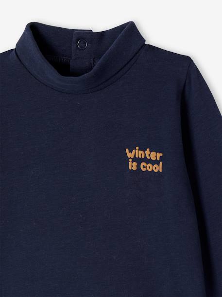 Lot de 2 T-shirts col roulé marine+vanille - vertbaudet enfant 