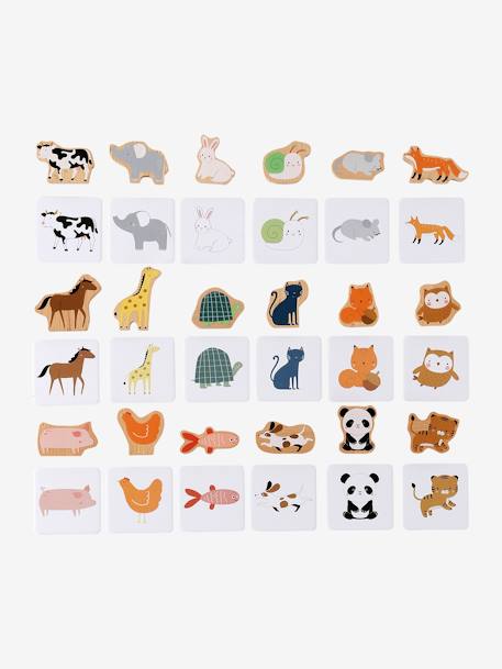 Jeux d'association des animaux en bois FSC® blanc - vertbaudet enfant 