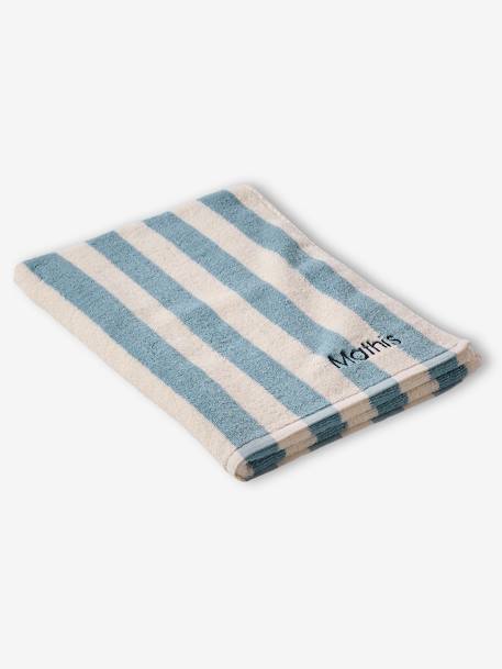 Striped Bath Towel with Recycled Cotton, Transat striped blue+striped pink+striped yellow - vertbaudet enfant 