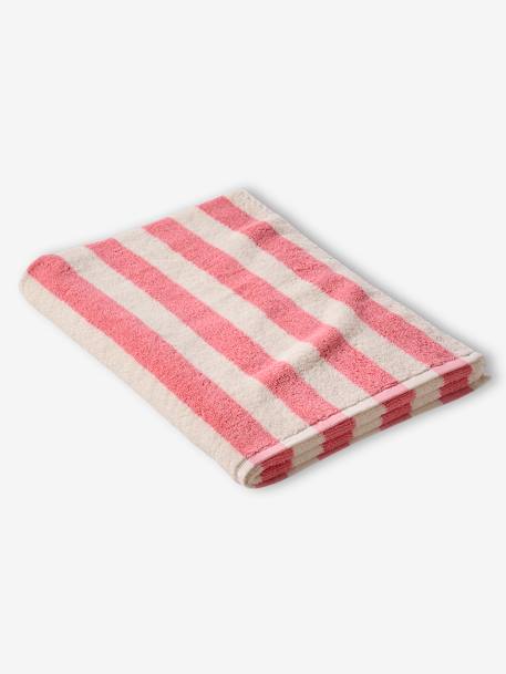 Striped Bath Towel with Recycled Cotton, Transat striped blue+striped pink+striped yellow - vertbaudet enfant 