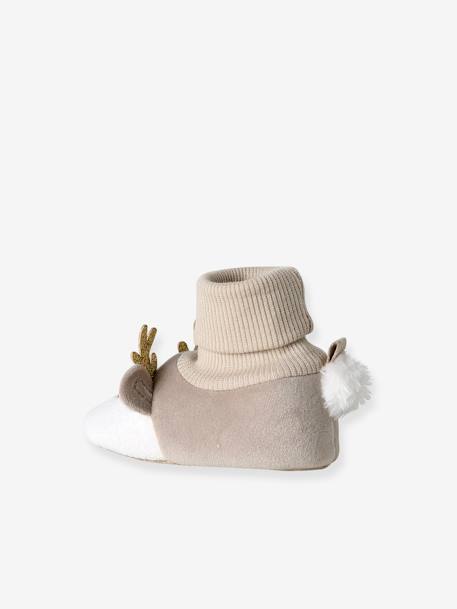 Christmas Reindeer Slippers beige - vertbaudet enfant 
