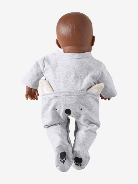 Koala Pyjamas for 30/33 cm & 36 cm Dolls grey - vertbaudet enfant 