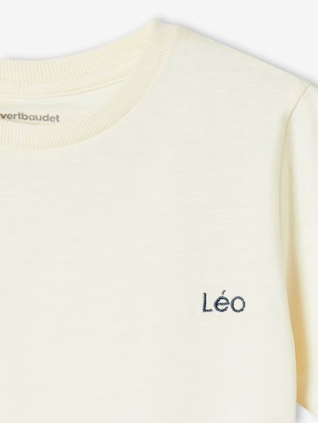 T-shirt garçon personnalisable manches courtes aubergine+blanc+BLEU+jaune pâle+mangue+sauge - vertbaudet enfant 