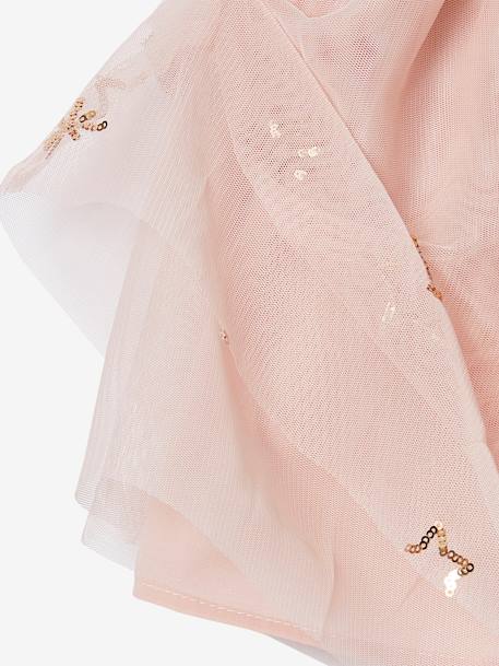 Occasion Wear Skirt in Tulle with Star Sequins for Girls rosy - vertbaudet enfant 