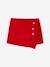 Jupe-short fille en velours effet portefeuille bleu canard+rouge+vert anglais+vieux rose - vertbaudet enfant 