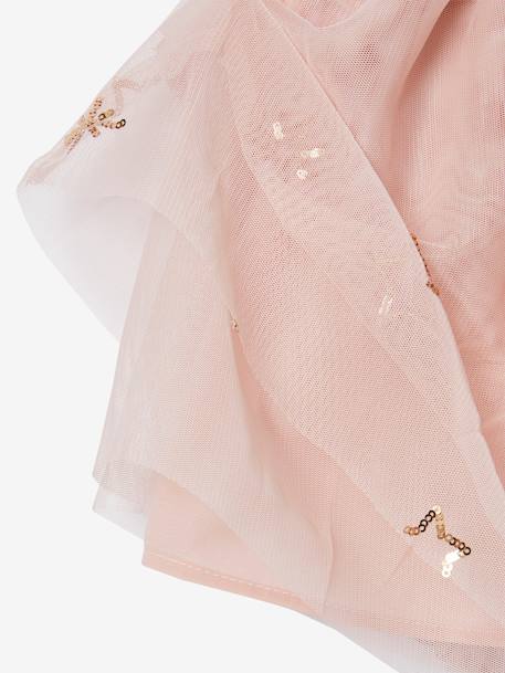 Occasion Wear Skirt in Tulle with Star Sequins for Girls rosy - vertbaudet enfant 