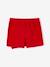 Jupe-short fille en velours effet portefeuille bleu canard+rouge+vert anglais+vieux rose - vertbaudet enfant 