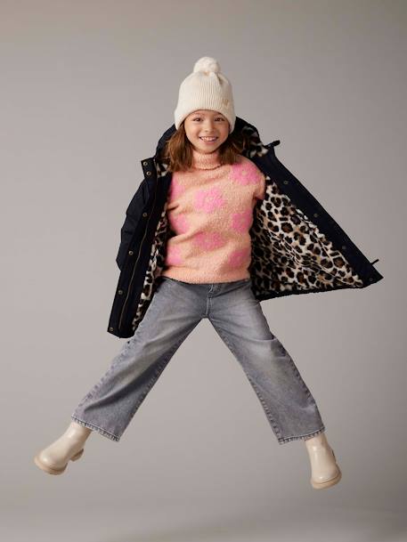 Jean fille large bleu moyen+denim black+denim bleached+denim brut+denim gris+stone - vertbaudet enfant 