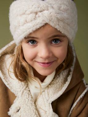 Manteau fille à capuche peau lainée réversible   - vertbaudet enfant