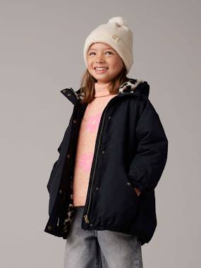 Parka fille à capuche doublée imitation fourrure  - vertbaudet enfant