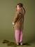 Manteau fille à capuche peau lainée réversible marron - vertbaudet enfant 