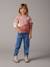 Jean fille paperbag poches coeur bleu moyen+denim brut+denim gris - vertbaudet enfant 