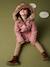 Duffle-coat à capuche fille drap de laine blush+camel+vert de gris - vertbaudet enfant 
