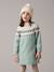 Jacquard Knit Dress for Girls grey green+rosy - vertbaudet enfant 