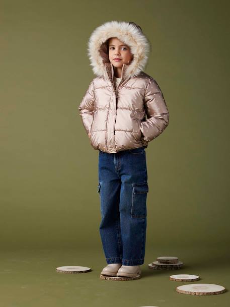 Jean large cargo fille bleu foncé - vertbaudet enfant 
