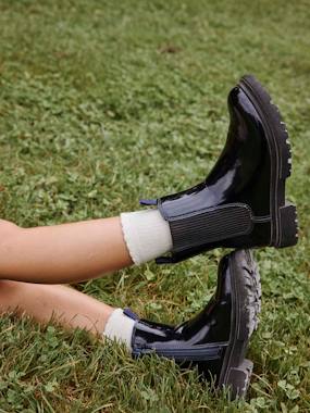 -Boots enfant fille synthétique zippées et élastiquées