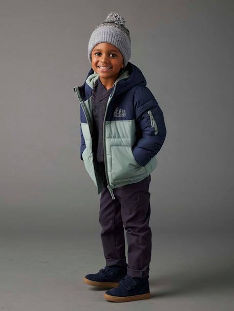 Pantalon garçon indestructible facile à enfiler beige+bleu nuit+kaki+vert sauge - vertbaudet enfant 