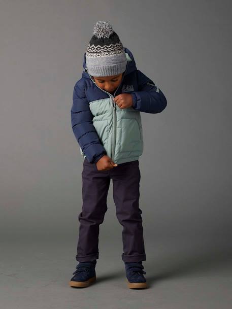 Pantalon garçon indestructible facile à enfiler beige+bleu nuit+kaki+vert sauge - vertbaudet enfant 