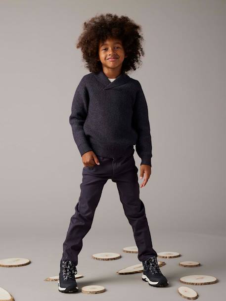 Pantalon garçon indestructible facile à enfiler beige+bleu nuit+kaki+vert sauge - vertbaudet enfant 