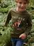 Tee-shirt motif renard garçon manches longues vert chiné - vertbaudet enfant 