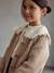 Gilet fille en maille mousseuse camel+olive - vertbaudet enfant 