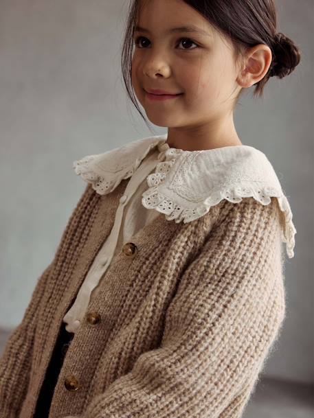 Knitted Cardigan camel+olive - vertbaudet enfant 