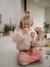 Sweat fille à capuche en sherpa écru+rose poudré - vertbaudet enfant 