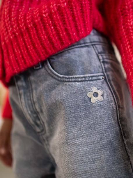 Jean fille large bleu moyen+denim black+denim bleached+denim brut+denim gris+stone - vertbaudet enfant 