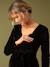 Crossover-Effect Dress in Velour for Maternity, ENVIE DE FRAISE black - vertbaudet enfant 
